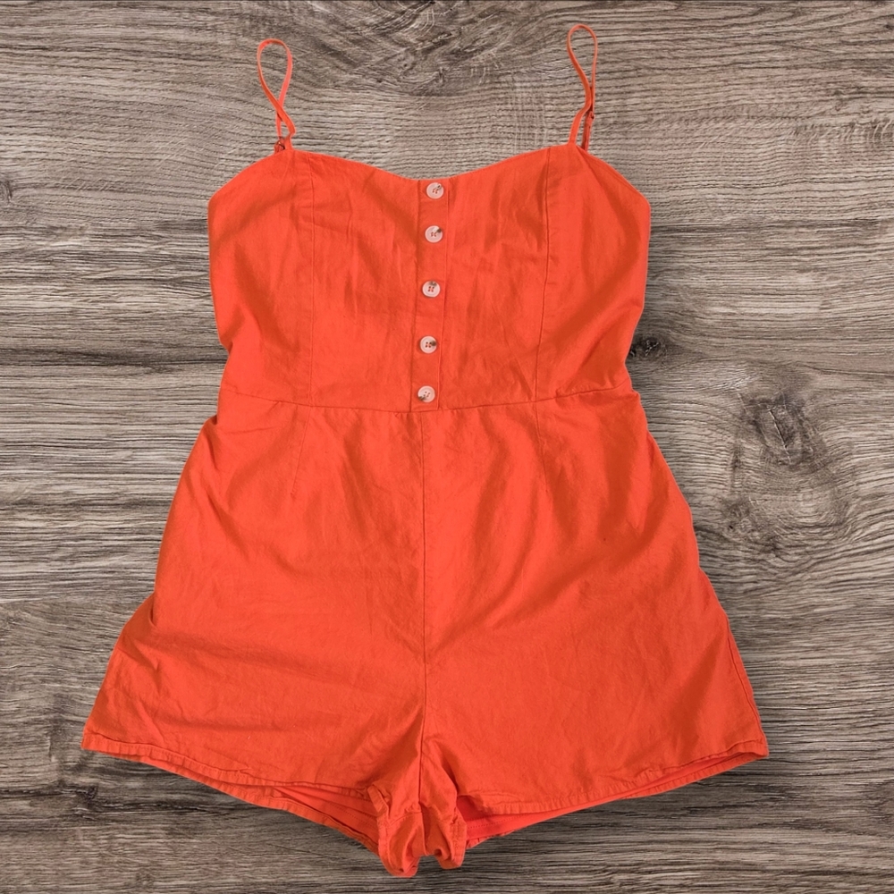Davi and Dani Orange Romper